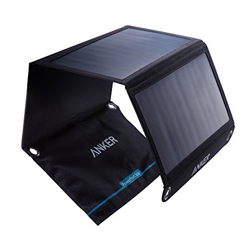 Anker PowerPort Solar Ladegerät 21W 2-Port, USB Solarladegerät für iPhone 7 / 7s / 6s / 6, iPad Air 2 / Mini 3, Galaxy S7 / S6 / S6 Edge und Tablet, Kamera usw.