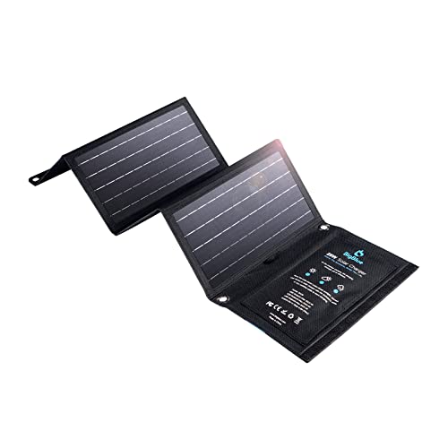 BigBlue 28W tragbar Solarladegerät mit 3 USB Port (4.8A insgesamt), Wasserdicht Solarpanel, faltbar, ideal für Outdoor Aktivitäten, für Wiederaufladen USB-Geräte -iPhone Android GoPro