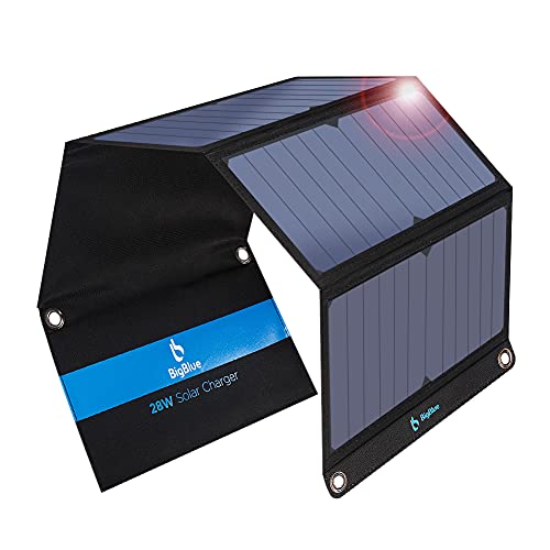 BigBlue 28W tragbares Solar Ladegerät 2-Port USB IPX 4 wasserdicht