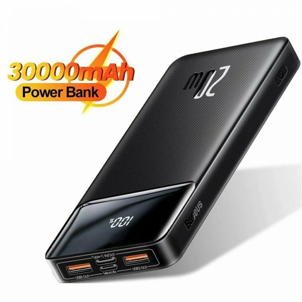Baseus 20000mAh Power Bank USB C Ladegeräte 20W Zusatzakku Für iPhone Samsung