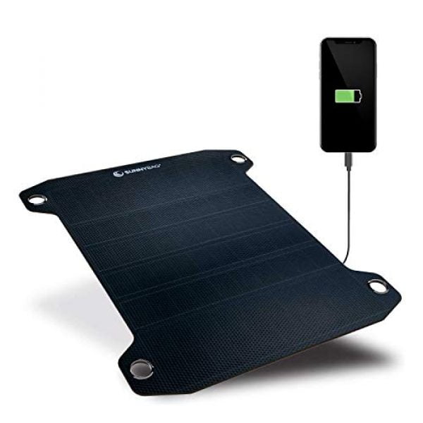 Sunnybag Leaf PRO | Award-Sieger: Das weltweit stärkste Flexible Solarpanel | 7,5 Watt | USB-Anschluss | Solar Ladegerät für Handy, Smartphone, Powerbank | Perfekt für Wandern, Camping, Outdoor